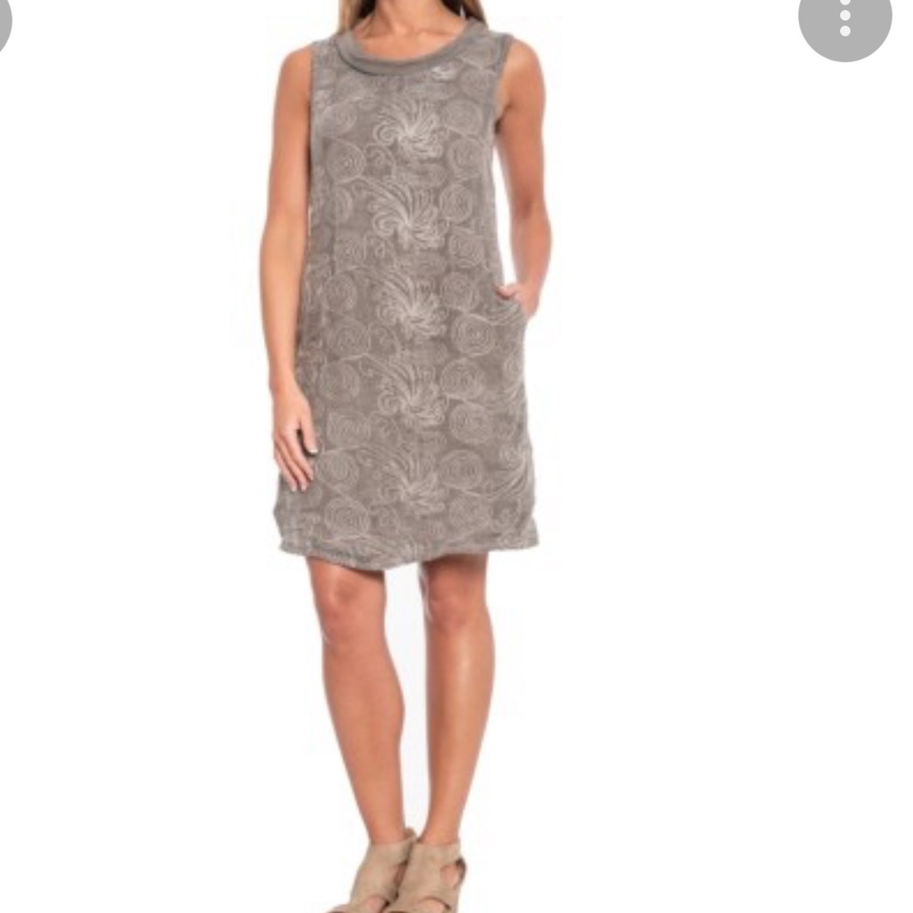 Elegant Gray Patterned Mini Dress